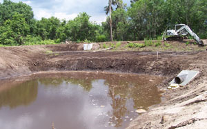 Retention Pond installation