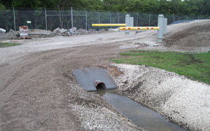 Culvert under new drive